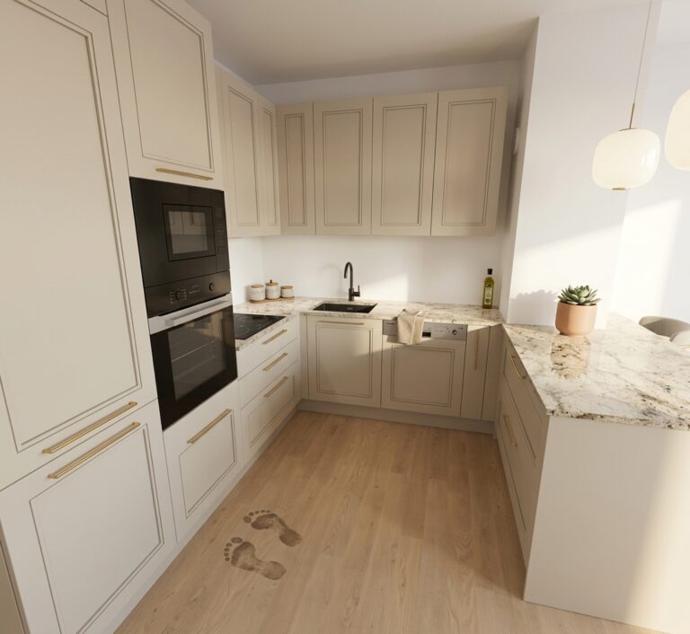 Accueil 1 Cuisiniste Val d'Europe cuisine Arredo3 MEG Fango et plan granit Altissima